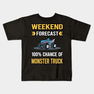 Weekend Forecast Monster Truck Trucks Kids T-Shirt